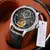 Skrox tourbillon fase da lua movimento automático mostrador verde diamante relógio de pulso masculino à prova dwaterproof água high-end luxo vintage clockwork - comprar online