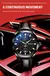 Skrox original esportes homem relógio de couro safira azul dial luminoso movimento automático relógio mecânico à prova dwaterproof água relógios pulso na internet