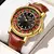 Lige criativo exclusivo dial design quartzo homem relógio pulseira de couro moda luxo à prova dwaterproof água luminosa roleta jogo relógios para homem - comprar online