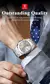 Poedagar moda quadrado relógio masculino à prova dwaterproof água luminosa data semana homem relógio de pulso alta qualidade aço inoxidável quartzo relógios masculinos - comprar online