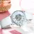 Vencedor moda iced out esqueleto relógio mecânico automático para mulheres mãos luminosas elegantes senhoras relógios pulseira de couro branco - loja online
