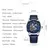 OUBAOER-Relógio mecânico masculino com turbilhão automático, relógios de pulso de couro azul, esqueleto esportivo, automático, marca de topo, luxo, novo - comprar online