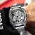 Glenaw relógios masculinos marca superior de luxo escultura pessoal relógio masculino aço inoxidável à prova dwaterproof água montre homm relogios masculino - Turinshop virtual