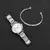 Moda feminina relógio casual simples aço inoxidável relógio de quartzo amor pulseira 2 peças conjunto temperamento vestindo estilo - loja online