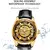 Skrox original esqueleto de ouro movimento automático relógio masculino mecânico à prova dwaterproof água relógios pulso pulseira couro relógio luxo na internet