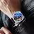 Lingke-Relógio mecânico automático masculino, cronógrafo casual, pulseira de couro, relógio de pulso masculino - comprar online