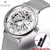 Skrox designer de luxo vintage homem relógios high-end esqueleto aço ultra fino masculino mechancical malha cinta movimento manual relógio - loja online
