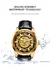 Skrox original esqueleto de ouro movimento automático relógio masculino mecânico à prova dwaterproof água relógios pulso pulseira couro relógio luxo - Turinshop virtual