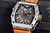 pagani relógios de quartzo masculino vh65 movimento esqueleto dial 100m à prova dwaterproof água esporte retângulo relógio de vidro safira para homem - loja online