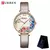 Curren feminino assista topo da marca de luxo ouro feminino à prova dmesh água relógio malha pulseira aço inoxidável flor senhoras relógio pulso 9059 - comprar online