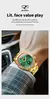Jsdun 8974 nova fase da lua relógio automático para homens pulseira de aço ouro arco-íris diamante colo luxo marca original relógios mecânicos na internet