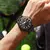 Relógio atual de pulso masculino, impermeável, silicone, com data automática,estilo militar,marca de luxo ,moda