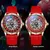 Marca de luxo esqueleto relógio mecânico masculino vermelho silicone banda relógio à prova dwaterproof água moda relógio automático reloj hombre - Turinshop virtual