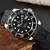 40.5mm mergulho automático mecânico verde relógios masculinos nh35 movimento luminoso à prova dwaterproof água relógio de pulso safira