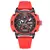 Megir-Relógio cronógrafo quartzo analógico masculino, relógio de pulso masculino com data, ponteiros luminosos, pulseira de silicone laranja, impermeável, masculino - Turinshop virtual