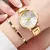 Moda feminina relógio casual simples aço inoxidável relógio de quartzo amor pulseira 2 peças conjunto temperamento vestindo estilo - comprar online
