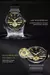 Skrox elegante fino movimento automático homem relógio mecânico à prova dwaterproof água masculino relógios de pulso original high-end luxo relógio na internet