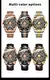 OUPINKE-Relógio mecânico automático para homens, mostrador oco, relógio de mão original, safira sintética, relógios espelho, 40mm, 3206 - loja online