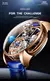 haemmer astronomia relógio masculino caso transparente design relógio de quartzo de couro masculino ajuste de tempo jacob relogio à prova dwaterproof água - comprar online