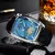 Tonneau fase da lua relógio automático para homens marca de luxo tourbillon esqueleto relógios mecânicos cinto couro luminoso mãos relógio na internet