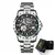 Glenaw steampunk esqueleto relógio masculino anel de luxo relógios mecânicos automáticos luminoso à prova dwaterproof água relógio pulseira aço inoxidável
