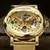 Vencedor da moda marca superior ouro malha relógio de aço para mulheres elegantes senhoras relógios luxo feminino relógio de pulso mecânico masculino - comprar online