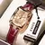 Poedagar luxo de alta qualidade relógio de pulso feminino à prova dwaterproof água data retângulo relógio para mulher couro quartzo relógios femininos reloj + caixa - Turinshop virtual