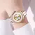 OLEVS-Mulheres Coloridas Butterfly Dial Design Relógio de pulso, Automático, Mecânica, Cerâmica, Impermeável, Senhoras, Moda