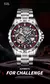 Glenaw steampunk esqueleto relógio masculino anel de luxo relógios mecânicos automáticos luminoso à prova dwaterproof água relógio pulseira aço inoxidável - comprar online
