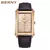 BERNY Relógio para Homens Retângulo Japão Relógio de Pulso de Quartzo À Prova D 'Água Negócios Vestido Retangular Masculino Relógio Top Pulseira de Couro Genuíno - Turinshop virtual