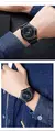 Skmei-relógio de pulso masculino de quartzo, movimento a quartzo, céu estrelado, fase da lua, pulseira de couro genuíno, data, 2116 - Turinshop virtual