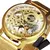 Vencedor da moda marca superior ouro malha relógio de aço para mulheres elegantes senhoras relógios luxo feminino relógio de pulso mecânico masculino - comprar online