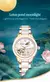 Relógio automático à prova d'água Nesun para mulheres, movimento mecânico, mostrador Shell, diamante strass, fase da lua, relógio de pulso feminino na internet