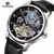 Zon Moonphase Relógio automático masculino, alta qualidade, tempo múltiplo, esqueleto de luxo, relógios mecânicos, relógio de pulso, cinto de couro, moda - Turinshop virtual