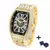 2025 relógios de luxo dos homens mostrador preto cheio diamante quartzo relógio de pulso à prova dwaterproof água hip hop moda masculino marcas famosas venda quente - comprar online