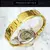 Vencedor moda elegante relógio mecânico para mulheres esqueleto de ouro luxo gelado para fora relógios automáticos senhoras pulseira aço inoxidável