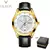 Skrox original esportes homem relógio de couro safira azul dial luminoso movimento automático relógio mecânico à prova dwaterproof água relógios pulso - Turinshop virtual