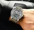 Relógio masculino moda oco relógios masculino náilon relógio corrente banda relógios de pulso automáticos reloj hombre relógios para homem - comprar online