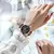 LIGE Luxo Moda Feminina Relógio Pulseira de Couro À Prova D 'Água Casual Esporte Relógio de Pulso de Quartzo 24 horas Relógio de Fase da Lua para Mulheres - loja online