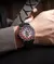 Marca de luxo esqueleto relógio mecânico masculino vermelho silicone banda relógio à prova dwaterproof água moda relógio automático reloj hombre - Turinshop virtual