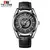 TEVISE-Men's Tourbillon Hollow Watch, impermeável, luminosa, mecânica, negócios, esportes, couro, marca famosa