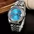 Sapphire Case Relógio Automático Masculino, Pulseira de aço inoxidável, Custom Fashion, NH35, 39 mm
