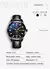 Skrox original esportes homem relógio de couro safira azul dial luminoso movimento automático relógio mecânico à prova dwaterproof água relógios pulso
