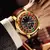 Imagem do Lige criativo exclusivo dial design quartzo homem relógio pulseira de couro moda luxo à prova dwaterproof água luminosa roleta jogo relógios para homem