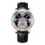 haemmer astronomia relógio masculino caso transparente design relógio de quartzo de couro masculino ajuste de tempo jacob relogio à prova dwaterproof água