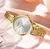 CURREN-Relógio de Pulseira de Aço Inoxidável Feminino, Quartzo, Elegante, Strap , Strass simples ,presente ,senhoras ,moda ,9092 - Turinshop virtual