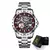 Glenaw steampunk esqueleto relógio masculino anel de luxo relógios mecânicos automáticos luminoso à prova dwaterproof água relógio pulseira aço inoxidável na internet