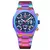 Mini Focus MF0411G Relógio de luxo à prova d'água luminoso cronógrafo calendário pulseira de aço inoxidável relógios de quartzo masculinos - comprar online