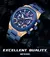 Mini Focus MF0411G Relógio de luxo à prova d'água luminoso cronógrafo calendário pulseira de aço inoxidável relógios de quartzo masculinos