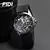 Fidi relógio de luxo masculino moda oco dial automático relógio mecânico relógios silicone masculino à prova dwaterproof água relógio de pulso fd103